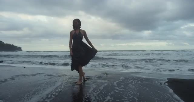 Woman Enjoying Beach