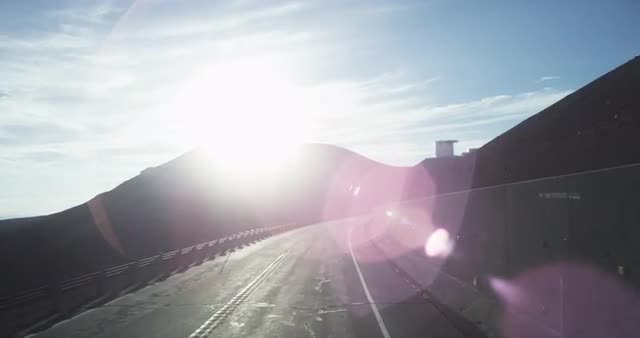 Driving towards the sun