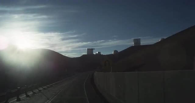 Driving towards the sun