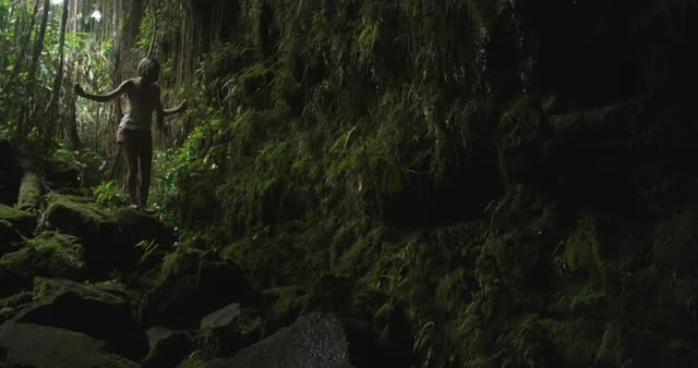 Walking into Cave
