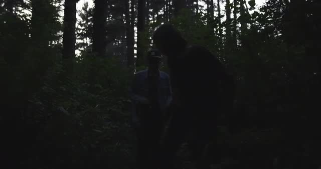 Couple Walking down Trail