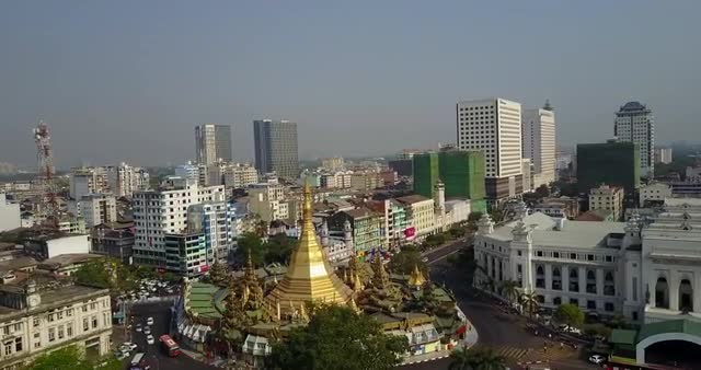 flying through Yangon