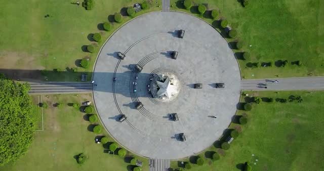 Vertical over park Yangon