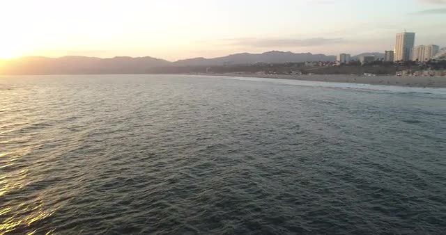 Aerial view of Santa Monica Pier in Santa Monica. California. USA