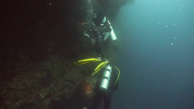 Scuba Divers underwater.