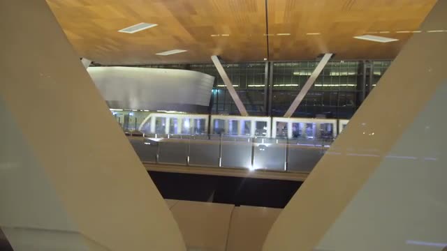 Exterior of the new Hamad International Airport in Doha, QATAR.