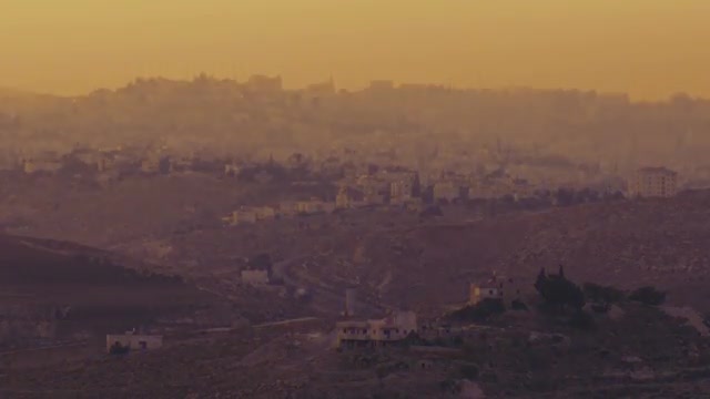 Time-lapse of Bethlehem at sunset.