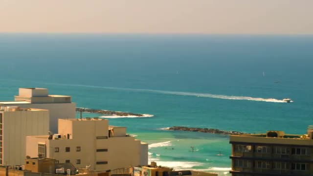 The Mediterranean and Tel Aviv shot in Israel. The Mediterranean and Tel Aviv shot in Israel.
