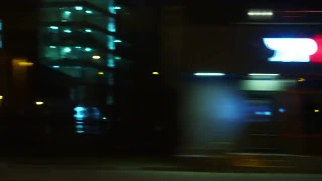 Night Moscow lights street