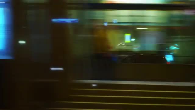 Night Moscow lights street