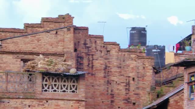 Brick homes in Nepal. Brick homes in Nepal.