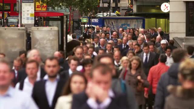 Bustling street in London