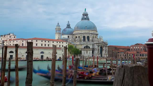 Time-lapse of Santa Maria della Salute from Piazza San Marco.