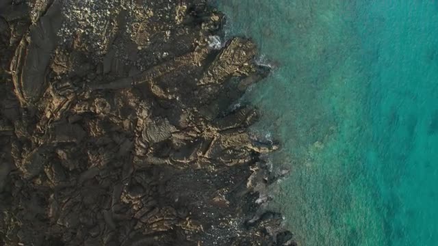 Lava Rock into the Ocean 2 - Drone