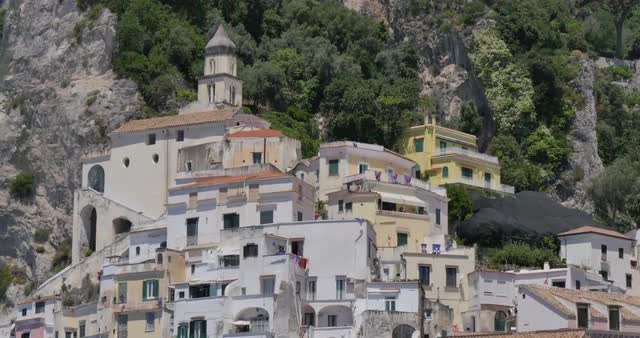 Amalfi from Harbour, Amalfi, Costiera Amalfitana (Amalfi Coast), UNESCO World Heritage Site, Campani