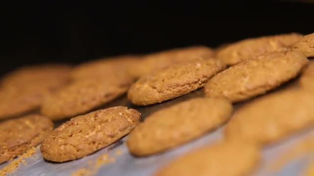 Oatmeal cookies are brown.