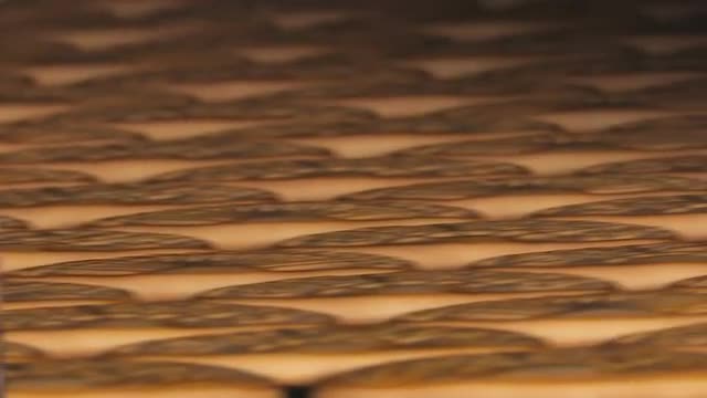 Cookie is baked in the oven. Close-up.