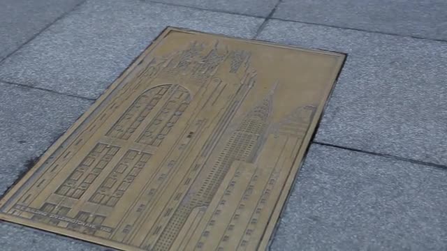 Bronze Floor Mozaic near Grand Central Terminal, Manhattan, New York City, New York, USA, North Amer