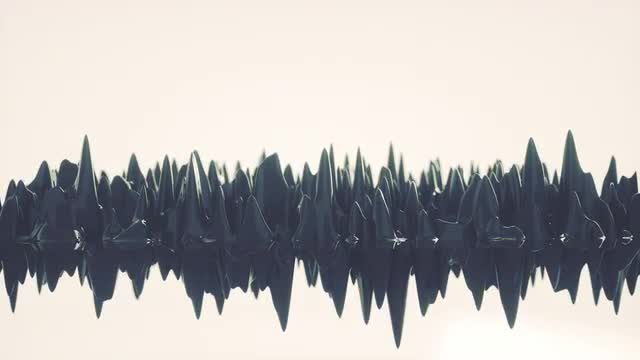 Abstract animation depicting displaced and undulating ferro liquid