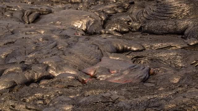 Hot lava close up - time lapse