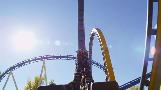First person view on a roller coaster