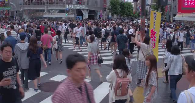 Video shot of central Tokyo junction at daytime 