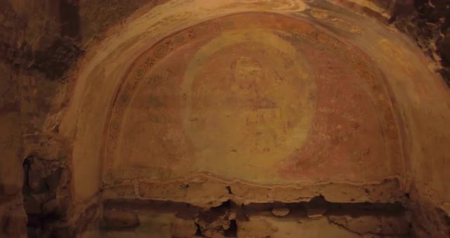 Video shot in Catacombe di Napoli / Naples Catacombs with lights