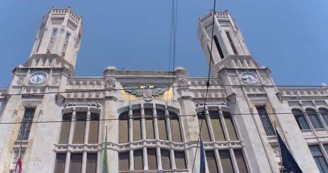 Video shot of Cagliari city hall on a sunny day