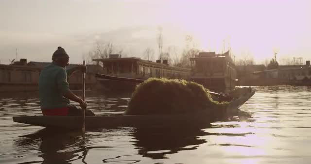 Man Floating Through Village