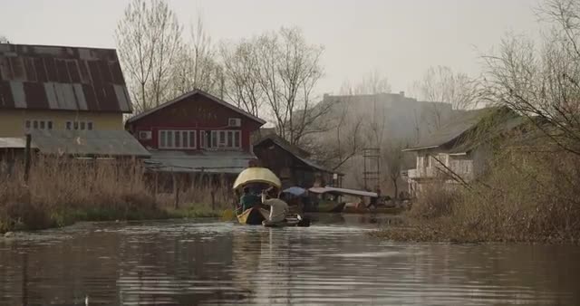 Townspeople Floating Through Town