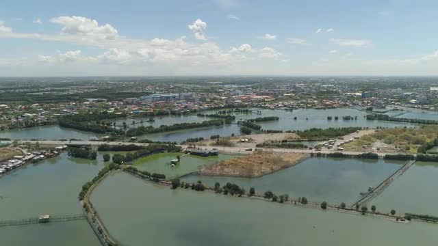 Town among the water in mangroves.