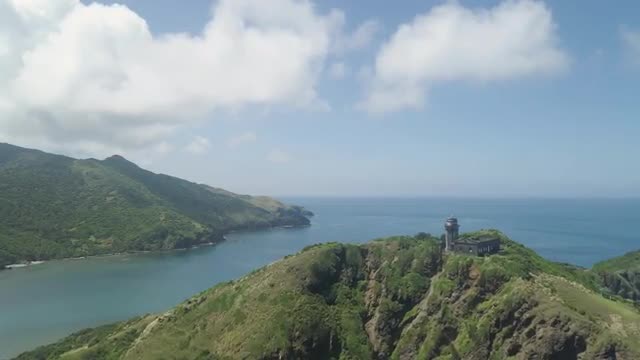 Lighthouse in cape engano . Philippines, Palau island.