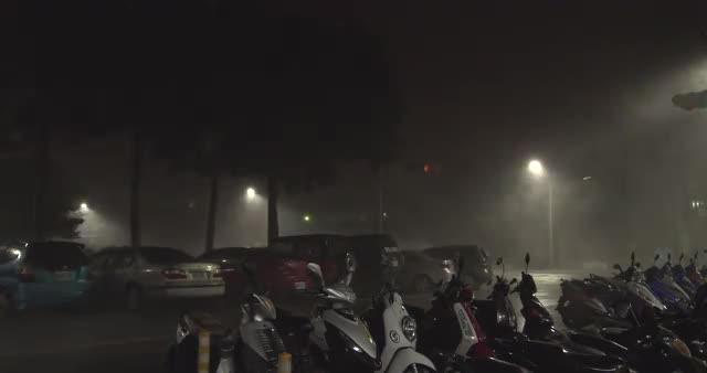 Winds And Rain Swirl Through Street As Hurricane Nears Landfall