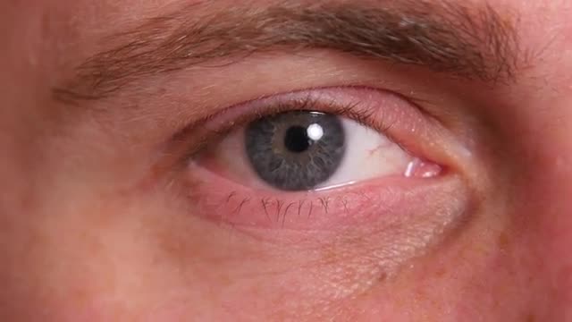 Extreme closeup of man's eye