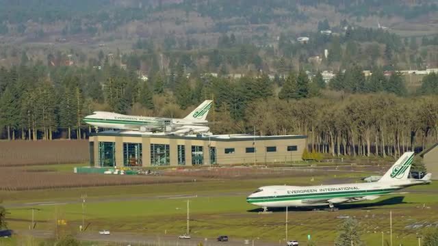 Circa-2017 Aerial view of wings and waves water park in McMinnville, Oregon
