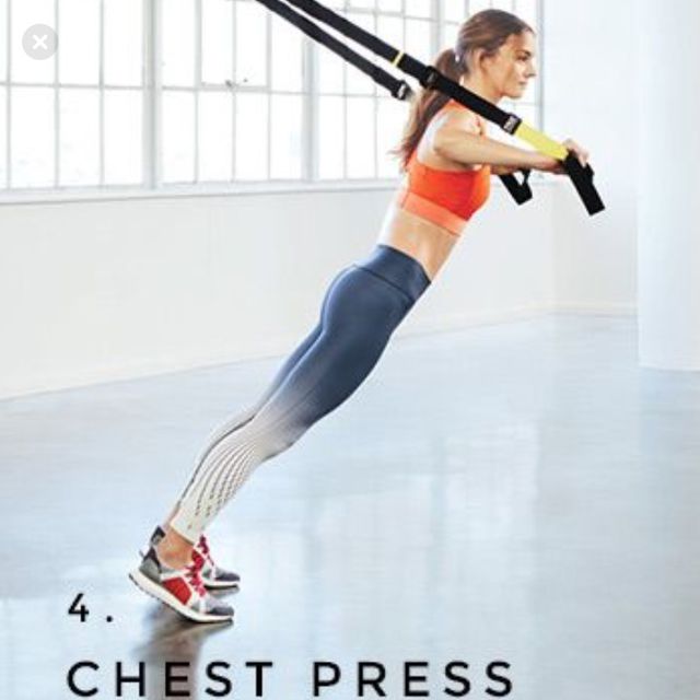 Trx Chest Press(20 Reps) Exercise Howto Workout Trainer by Skimble
