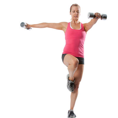 Lateral Lunge and Shoulder Raise