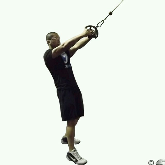 CM VBar Standing Rows Exercise Howto Workout Trainer by Skimble