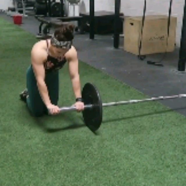 BARBELL AB ROLL OUTS Exercise Howto Skimble