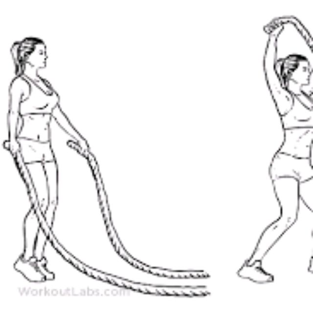 Battle Rope Jumping Jacks Exercise Howto Workout Trainer by Skimble