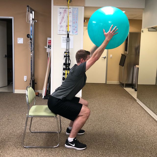 Squats With Ball Exercise Howto Workout Trainer by Skimble