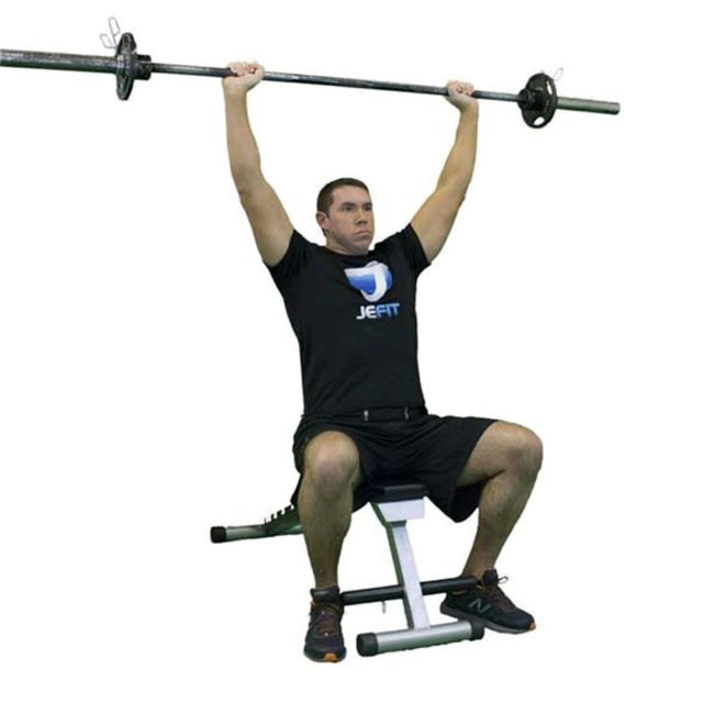 Barbell Shoulder Press (Seated) by Brendan Roberts Exercise Howto
