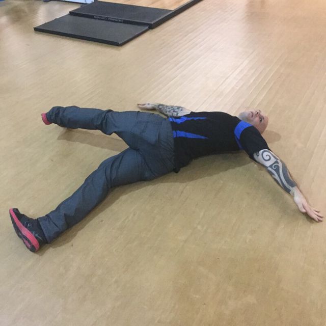 Iron Cross Stretch Exercise Howto Workout Trainer by Skimble