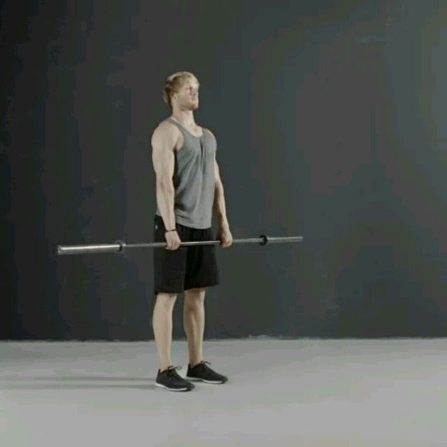 Barbell Upright Rows Exercise Howto Workout Trainer by Skimble