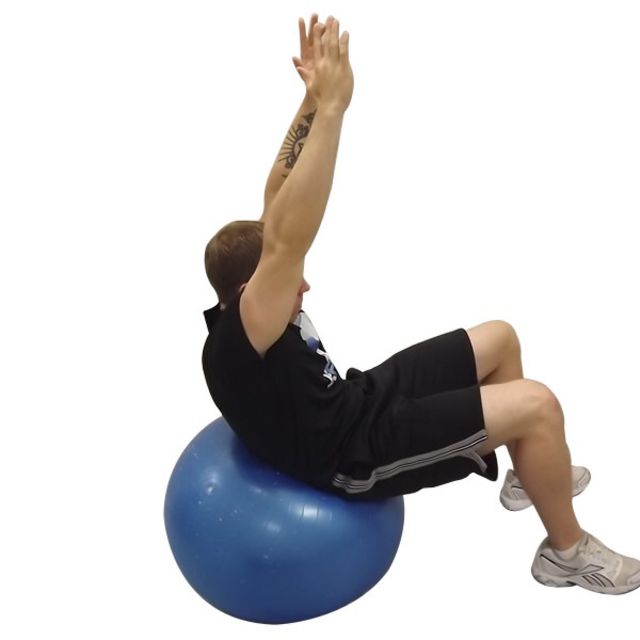 Stability Ball Full Extension Crunches by Noel Fernandes Exercise How