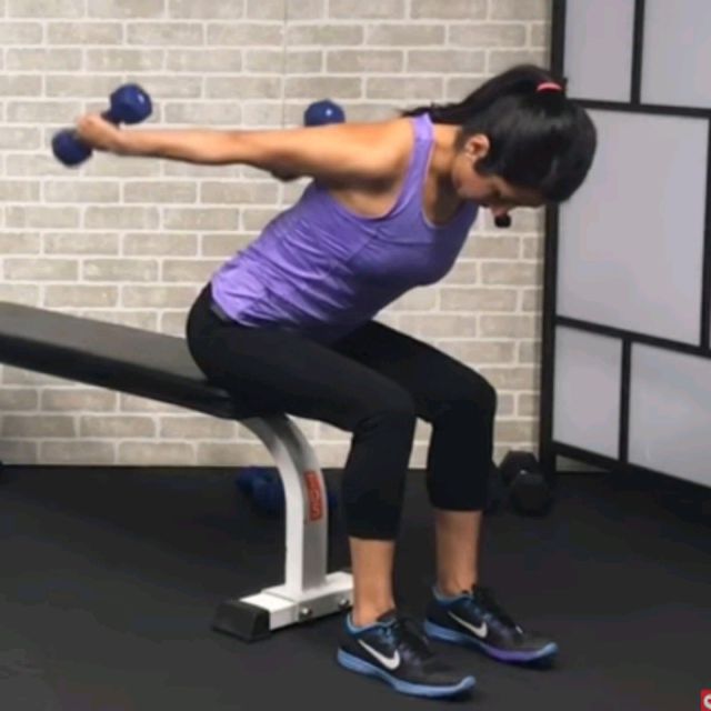 Seated Bent Over Tricep Kickbacks by Dennis Richardson Exercise How