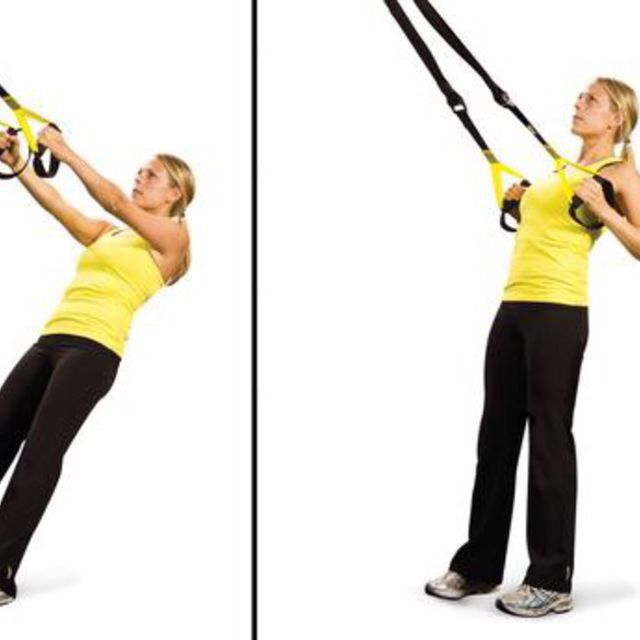 TRX Back Row by Laurel Neil Exercise Howto Skimble