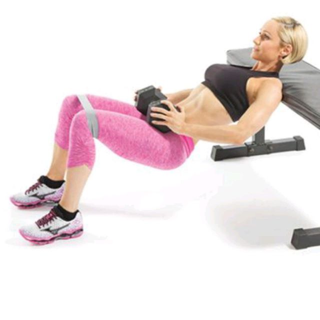 Dumbbell Hip Thruster Exercise Howto Workout Trainer by Skimble