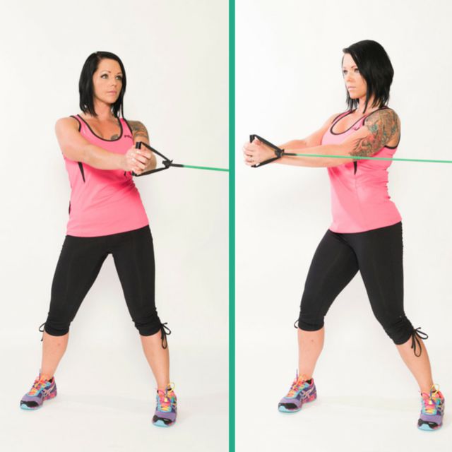 Right Rope Horizontal Chop by Mara S. Exercise Howto Skimble