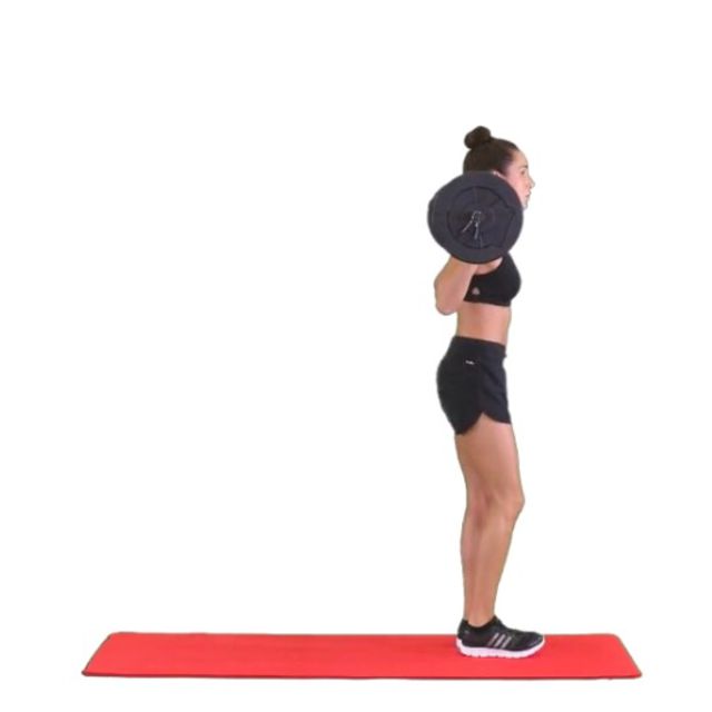 Reverse Barbell Lunge Exercise Howto Workout Trainer by Skimble